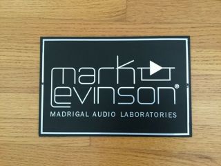 Rare Vintage Mark Levinson Audio Dealers’ Sign Plaque