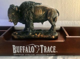 Buffalo Trace Collectors Bronze Buffalo Napkin And Straw Caddy Display Holder
