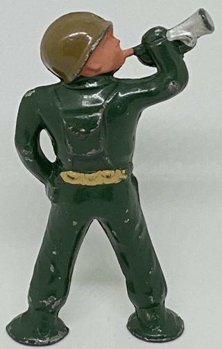 Vintage Barclay Manoil Pod Foot Toy Lead Soldier US ARMY BUGLER Reveille 2