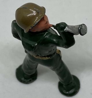 Vintage Barclay Manoil Pod Foot Toy Lead Soldier US ARMY BUGLER Reveille 3