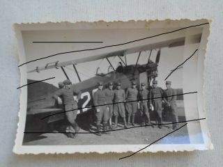 Greece,  Greek Air Force Army Aeroplane & Cadet Officers Photo Tatoi 1936
