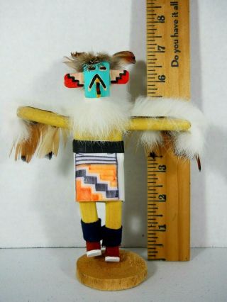 Southwestern Kachina Doll Eagle Dancer Handmade 7 " Tall Signed Jt Zuni? Navajo?