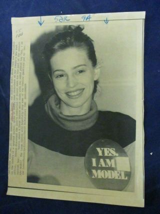1986 Model Marla Hanson Victim Of Ny Attack 3 Vintage Wire Press Photo