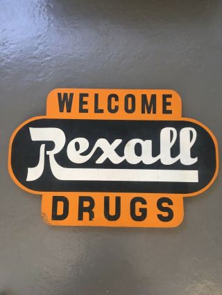 Rare Old Vintage Wood Rexall Drug Advertising Sign