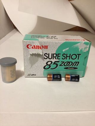 Vintage Canon Sure Shot 85 Zoom Black 35mm Point & Shoot Film Camera C13 - 3812