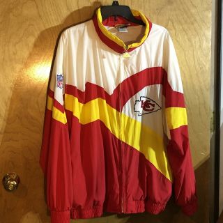 Vintage Rare - 1990s – Kansas City Chiefs - Windbreaker – Apex One Extra Large