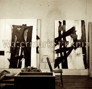 1950s Photo Negative Nyc Franz Kline Abstract Art Artist Painting Snap By Chazen