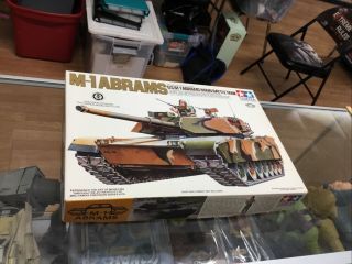 Vintage Tamiya M - 1 Abrams Main Battle Tank 1:35 Scale,  Kit Mm - 224a