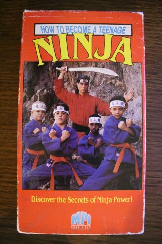 Extremely Rare Vintage How To Become A Teenage Ninja Cult Vhs Mpi Martial Arts