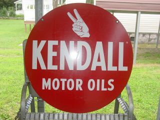 Vintage Kendall Oils 2 Sided Metal Sign 24 "