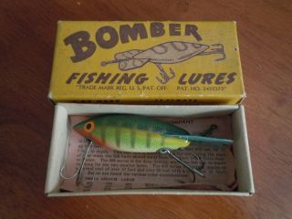 Vtg Bomber Lure 605 With Box/paper