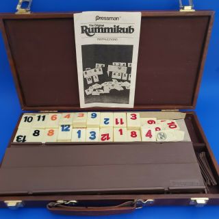 Vintage Pressman Tournament Rummikub With Carrying Case 1982 Rare
