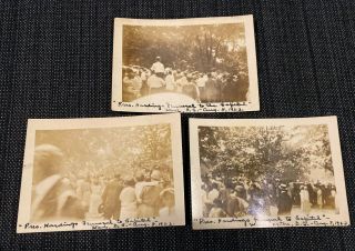 President Harding Funeral Crowd Washington Dc 3 Vintage 1920s B&w Photographs