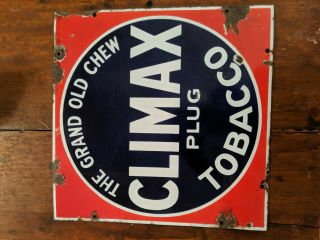 Climax Plug Tobacco Porcelain Sign
