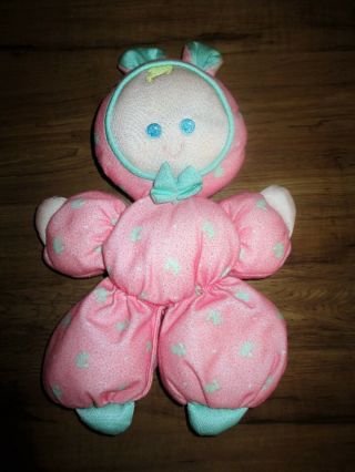 Vintage Fisher Price Pink Slumber Babies 1364 Doll 1989 Stuffed Animal Plush