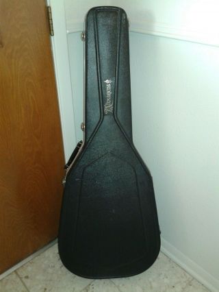 Vintage Alvarez Yairi Dreadnought Acoustic Guitar Case Black With Orange Lining