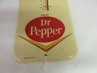 VINTAGE ADVERTISING DR PEPPER TOMBSTONE SODA TIN THERMOMETER 206 - 2