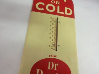 VINTAGE ADVERTISING DR PEPPER TOMBSTONE SODA TIN THERMOMETER 206 - 3