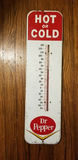 1946 Antique Hot Or Cold Dr Pepper Thermometer 26.  5 By 7 1/4 30