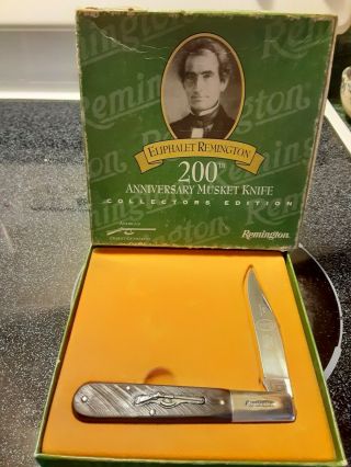 Remington 200th Anniversary Musket Folding Knife Limited Edition.
