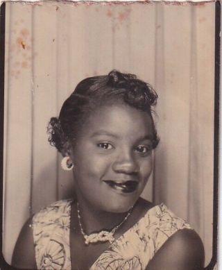 Vintage Photo Booth -,  Sexy,  Flirty African - American Woman