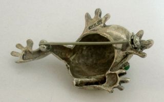 Vintage Sterling Silver Frog Brooch 3
