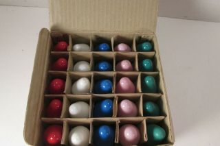25 Vintage C - 7 - 1/2 Christmas Light Bulbs,  Ge - Red - White - Pink - Blue - Green Box - Work