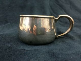 Vintage RLB Lunt Sterling Silver 593 Baby Cup Monogrammed EES 2
