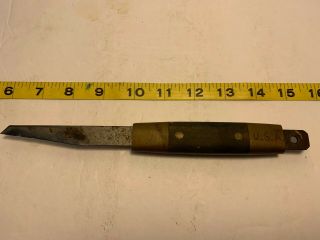 Vintage Brass And Rosewood Knife U.  S.  A.