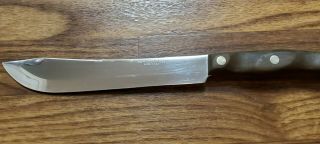 Vintage Cutco Classic Butcher Knife 1022 Brown Swirl Handle 8 " Blade