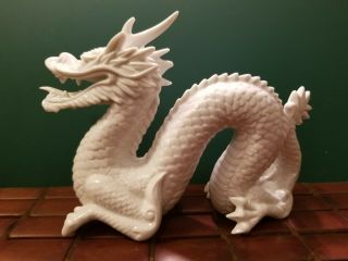 Vintage Ceramic Asian Chinese Dragon Figurine 8.  5 