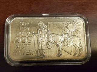 Vintage Nevada Coin Mart Prospector.  999 1 Oz Fine Silver Bullion Bar