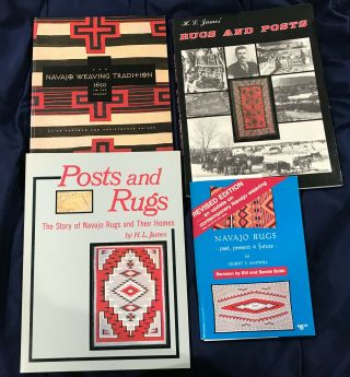 4 Books: Navajo Weaving Tradition 1650 To Present,  Rugs & Posts,  More All Vg