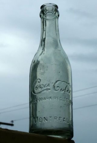 Rare Montreal,  Quebec,  Canada Coca - Cola Straight Side Soda Bottle