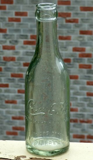 Rare Montreal,  Quebec,  Canada COCA - COLA straight side soda bottle 2