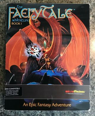Rare 1989 Vintage Game " The Fair Tale " By Micro Illusions (book1) Ibm 3.  5 " 5.  25 "