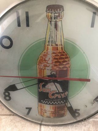 Vintage Sun Crest Pam Clock