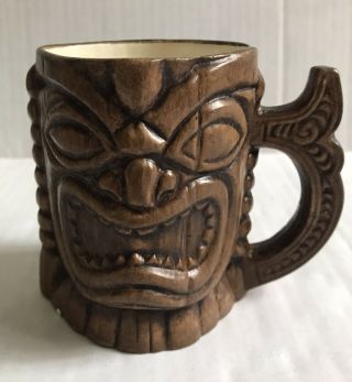 Vintage Hawaii Treasure Craft Hawaiian Tiki Mug 1960 Rare