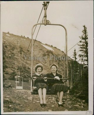 1949 Evelyn Williamson Russell Mountain Riding America Berthoud Ski Photo 4x5