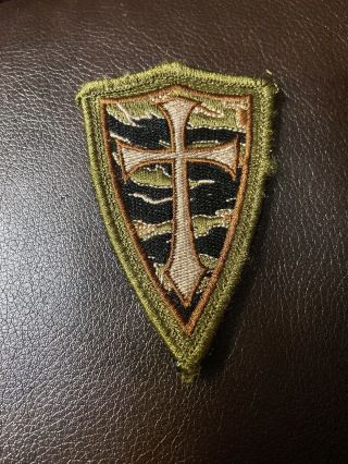 Steel Flame Tiger Camo Crusader Morale Patch