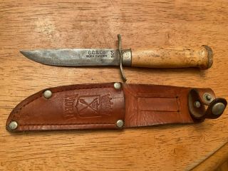Vintage G.  C.  & Co Mora Sweden 7 1/2 - Inch Knife With Sheath (model No.  501)