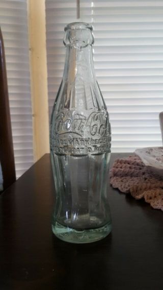 1915 Coca Cola Coke Bottle,  Rare,  Codition Green Glass,