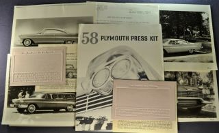 1958 Plymouth Press Kit Fury Hardtop Belvedere Suburban Wagon
