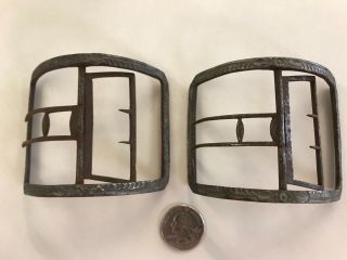 Pair Colonial Period Shoe Buckles