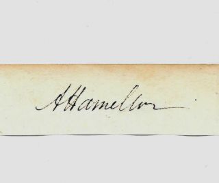 Alexander Hamilton Autograph Reprint On Period 1780s Paper