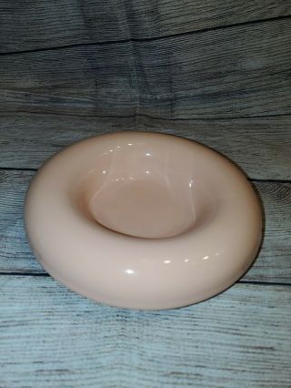 Vintage Mid Century Modern Haeger Bowl Pink/peach Ceramic Flange Style 5136