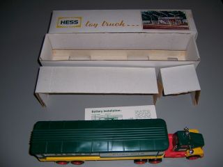 1976 Hess Barrel Truck Vintage Collectible With Rare 5 Ring Barrels 2 Pc Cab