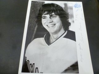 Vintage Glossy Press Photo - Algonquin Hockey Scott Bogue Goalie 1980 