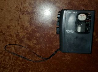 Vintage Sony Tcm - 359v Portable Cassette Voice Recorder W/ Speed Control & Vor