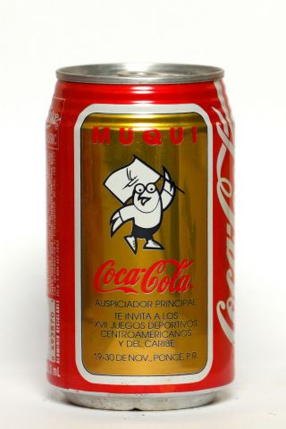1993 Coca Cola Can From Puerto Rico,  Xvii Juegos Deportivos.  / Muqui